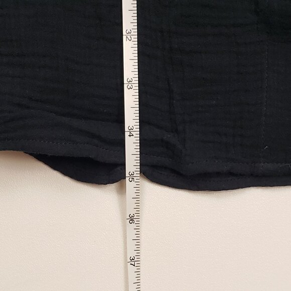 Andie Swim The Corvo Button-Up Cover-Up Shirt Women's XXL Black Cotton Gauze NWT - Picture 5 of 16